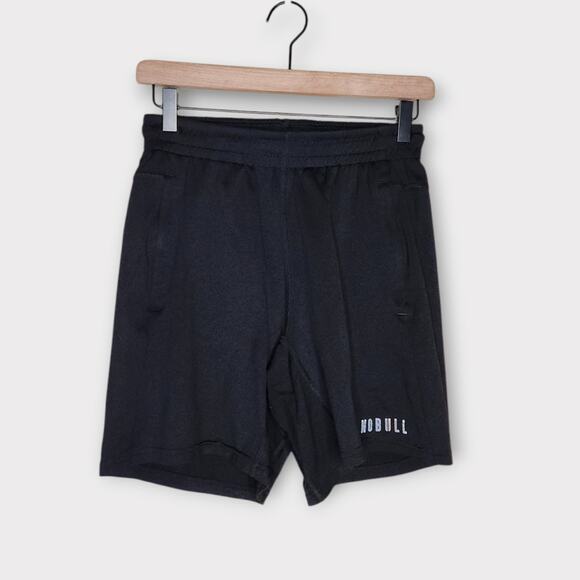NOBULL Black Athletic Shorts Pockets Drawstring Waist Men's Size Small - Picture 1 of 4